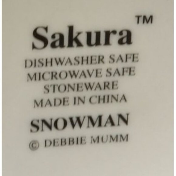Sakura Debbie Mumm Snowman Mug- Stoneware Dishwasher & Microwave Safe - Picture 4 of 4